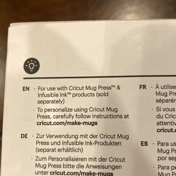 Cricut Single White Mug - Compatible with Mug Press & Infusible Ink (MUG ONLY) - Picture 8 of 9